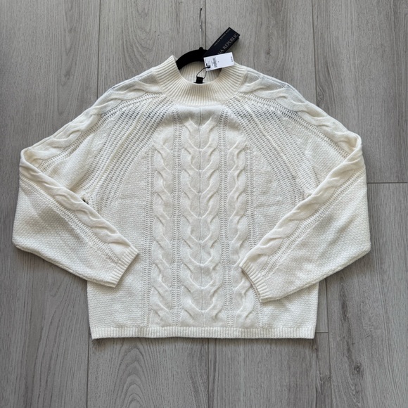 Banana Republic ivory white mixed wool sweater, size S - Picture 7 of 9